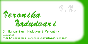 veronika nadudvari business card